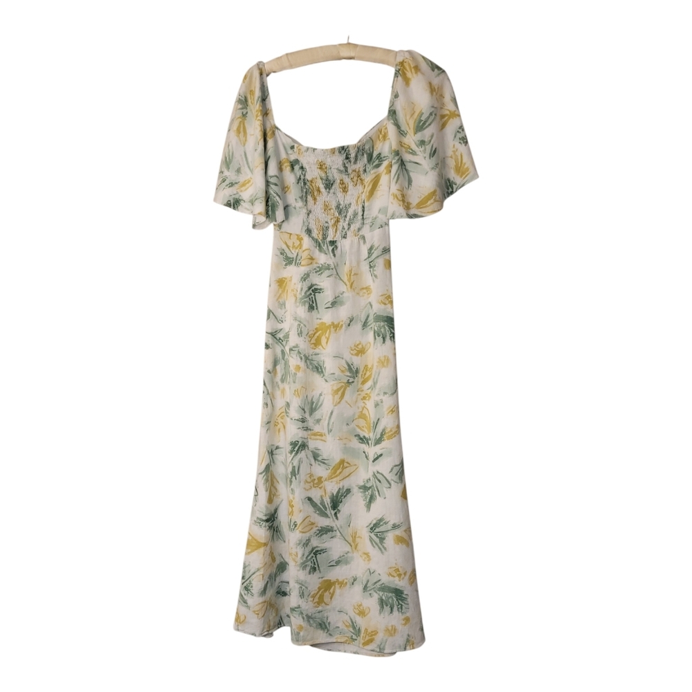 Zara Floral Print Maxi Dress Cutout And Slit Sexy beach Vibes XS